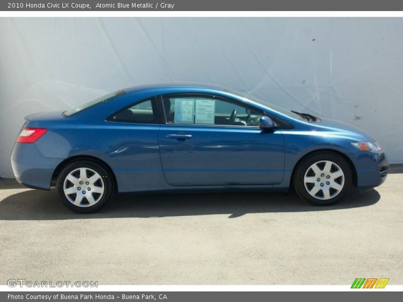 Atomic Blue Metallic / Gray 2010 Honda Civic LX Coupe