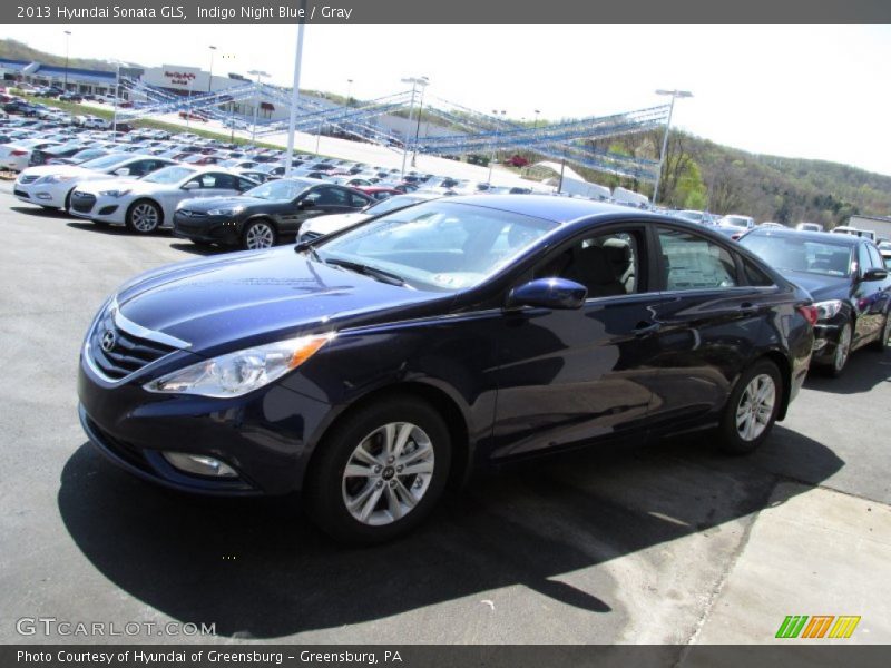 Indigo Night Blue / Gray 2013 Hyundai Sonata GLS
