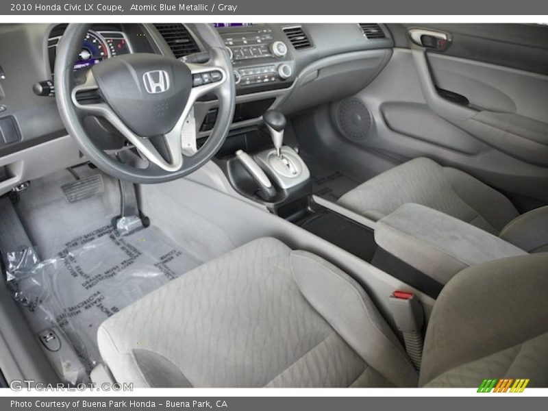 Atomic Blue Metallic / Gray 2010 Honda Civic LX Coupe