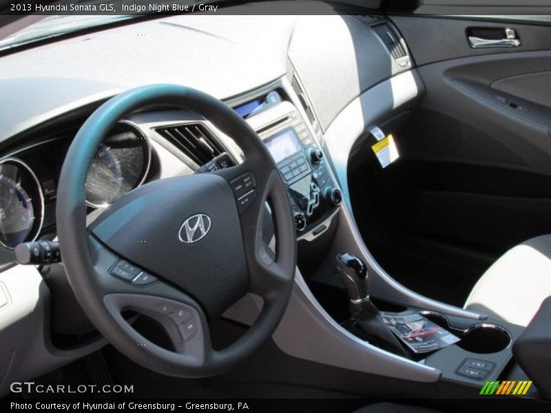 Indigo Night Blue / Gray 2013 Hyundai Sonata GLS