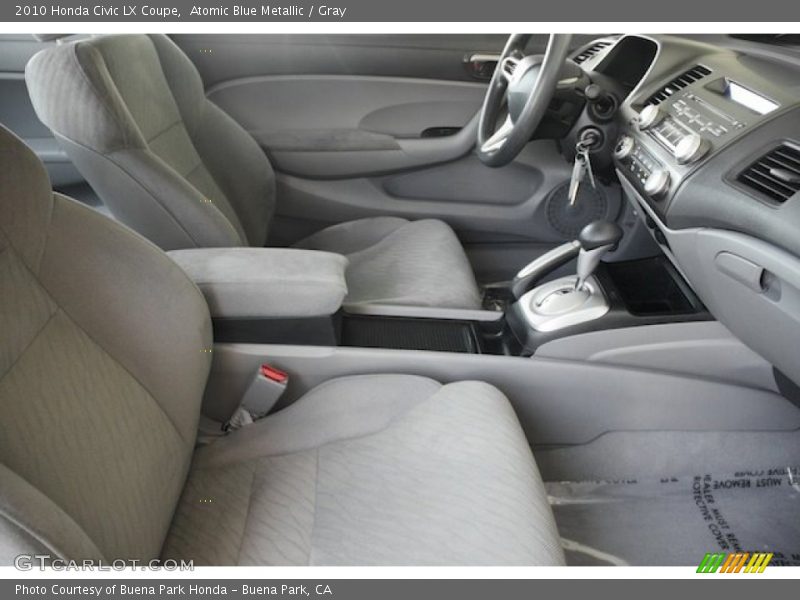 Atomic Blue Metallic / Gray 2010 Honda Civic LX Coupe