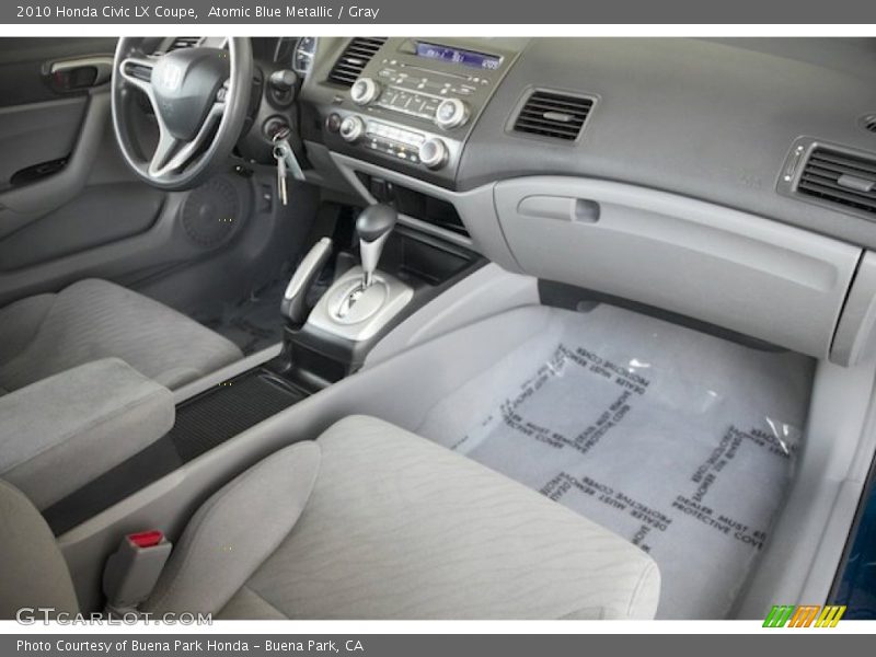 Atomic Blue Metallic / Gray 2010 Honda Civic LX Coupe