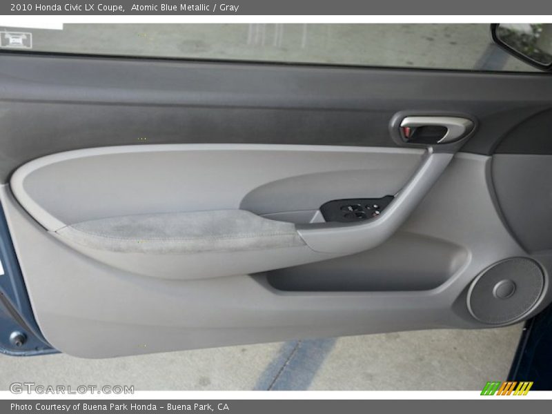 Atomic Blue Metallic / Gray 2010 Honda Civic LX Coupe