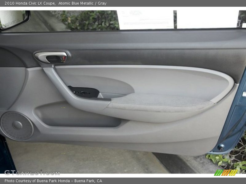 Atomic Blue Metallic / Gray 2010 Honda Civic LX Coupe