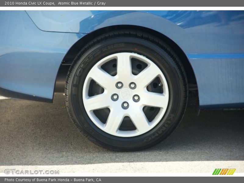 Atomic Blue Metallic / Gray 2010 Honda Civic LX Coupe