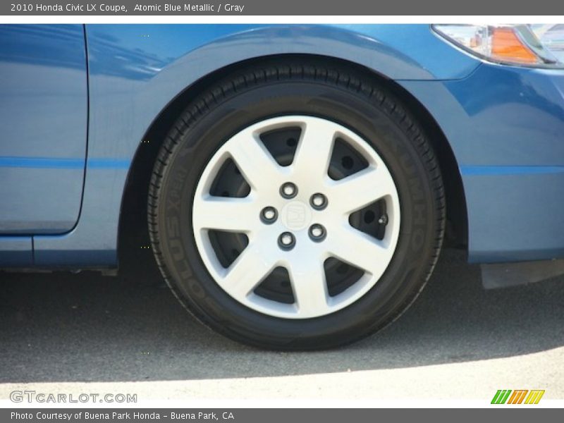 Atomic Blue Metallic / Gray 2010 Honda Civic LX Coupe