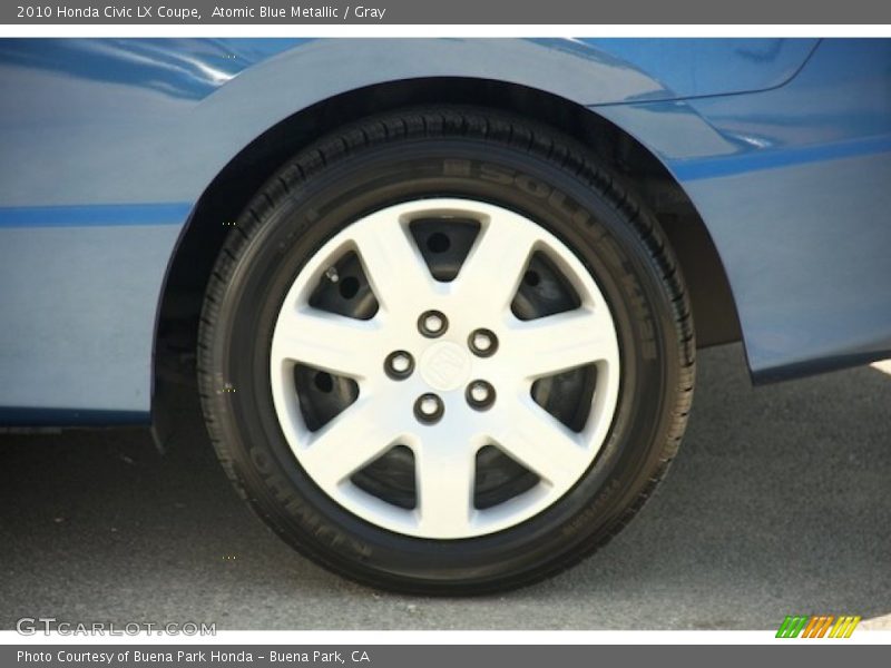 Atomic Blue Metallic / Gray 2010 Honda Civic LX Coupe