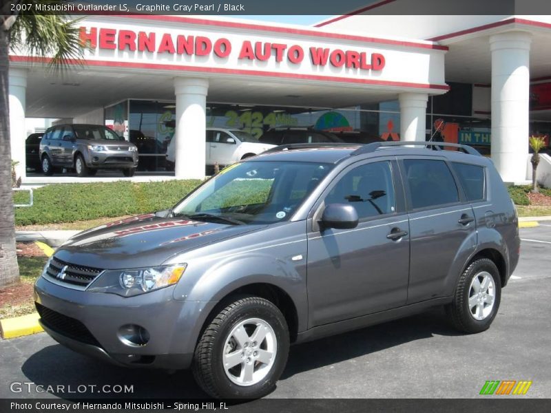 Graphite Gray Pearl / Black 2007 Mitsubishi Outlander LS