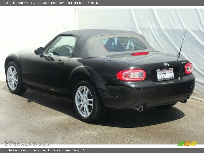 Brilliant Black / Black 2012 Mazda MX-5 Miata Sport Roadster