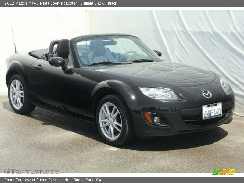 Brilliant Black / Black 2012 Mazda MX-5 Miata Sport Roadster