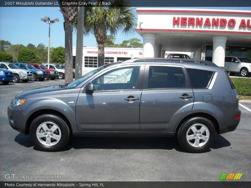 Graphite Gray Pearl / Black 2007 Mitsubishi Outlander LS