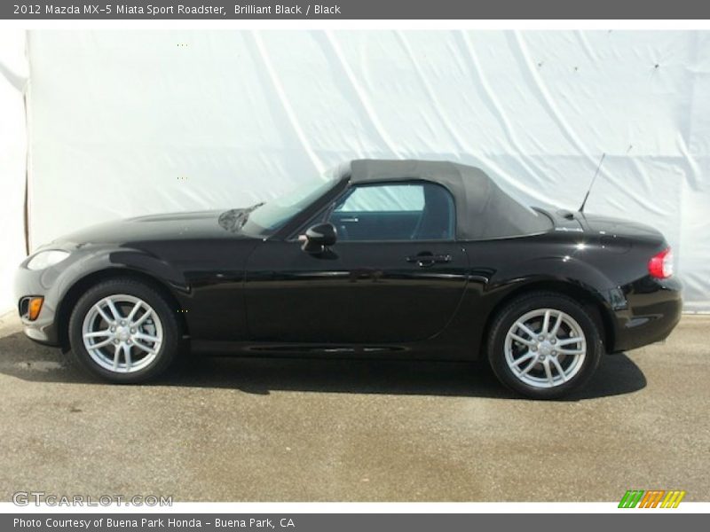 Brilliant Black / Black 2012 Mazda MX-5 Miata Sport Roadster