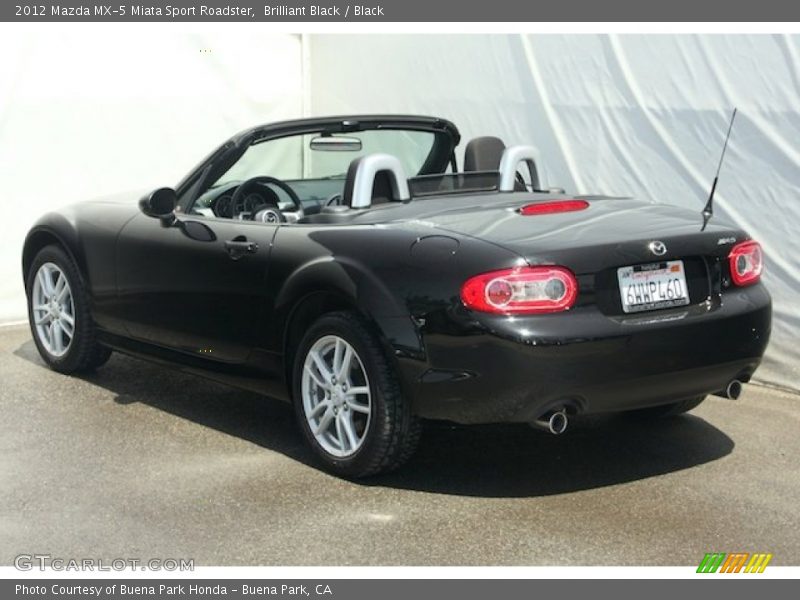 Brilliant Black / Black 2012 Mazda MX-5 Miata Sport Roadster