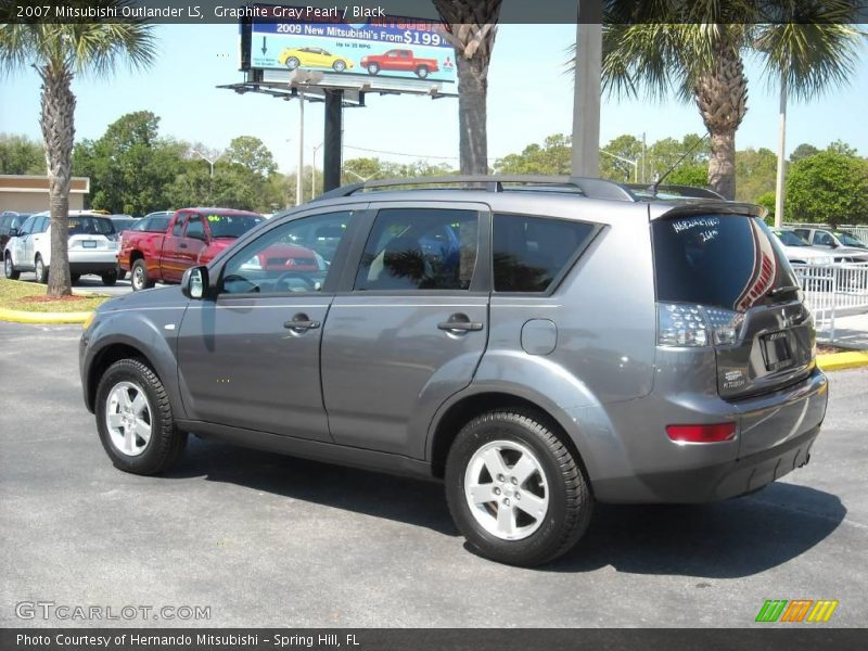 Graphite Gray Pearl / Black 2007 Mitsubishi Outlander LS
