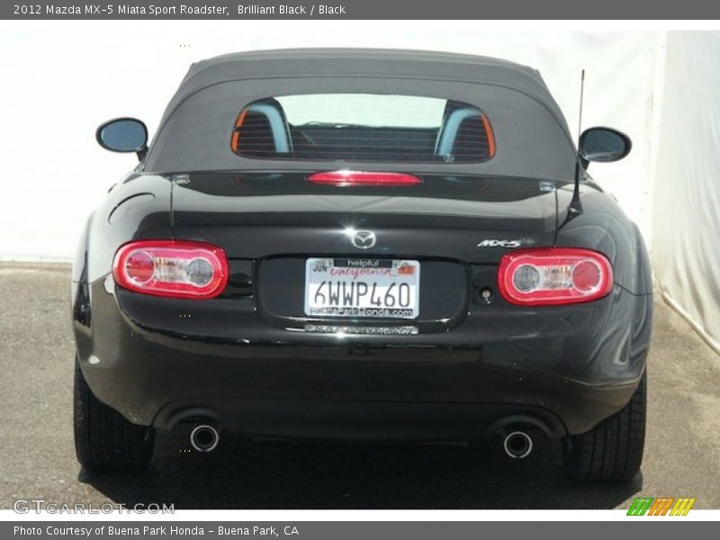 Brilliant Black / Black 2012 Mazda MX-5 Miata Sport Roadster