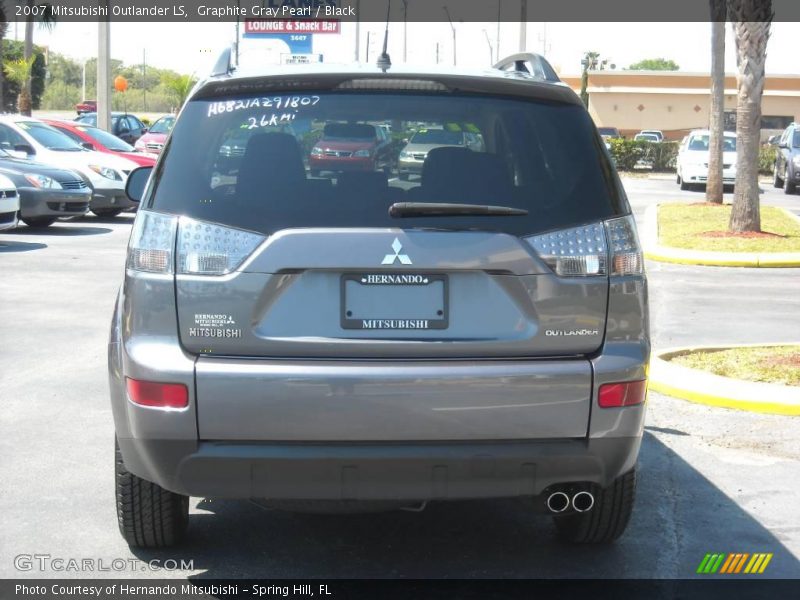 Graphite Gray Pearl / Black 2007 Mitsubishi Outlander LS
