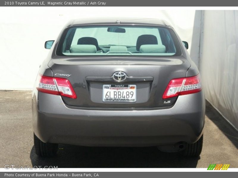 Magnetic Gray Metallic / Ash Gray 2010 Toyota Camry LE