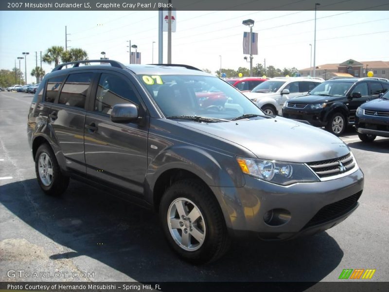 Graphite Gray Pearl / Black 2007 Mitsubishi Outlander LS