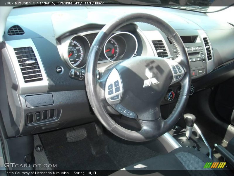 Graphite Gray Pearl / Black 2007 Mitsubishi Outlander LS