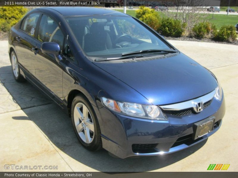 Royal Blue Pearl / Black 2011 Honda Civic LX-S Sedan