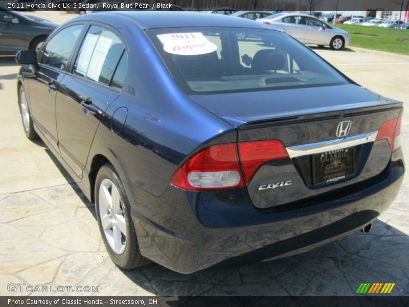 Royal Blue Pearl / Black 2011 Honda Civic LX-S Sedan