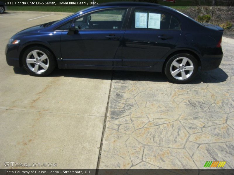 Royal Blue Pearl / Black 2011 Honda Civic LX-S Sedan