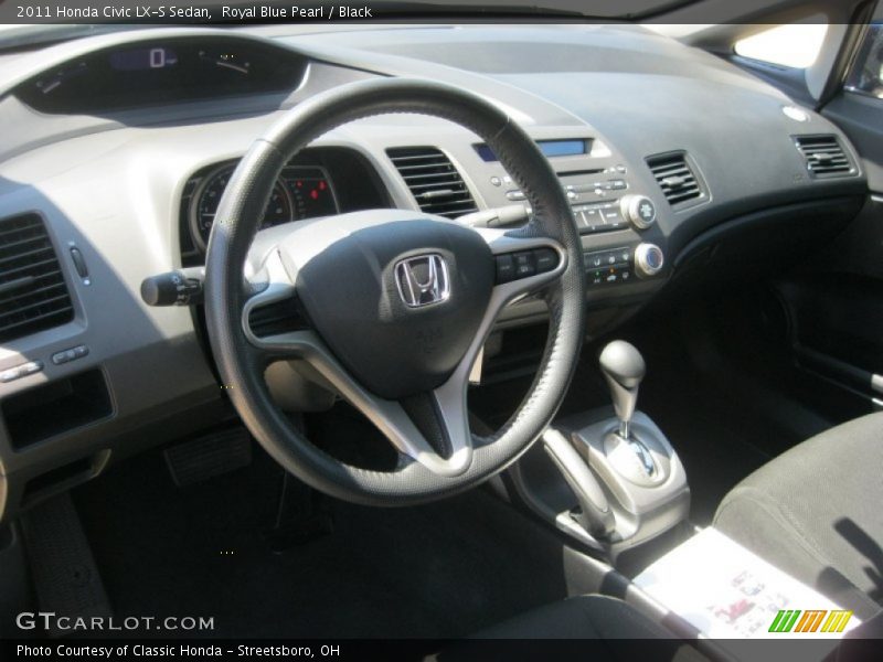Royal Blue Pearl / Black 2011 Honda Civic LX-S Sedan