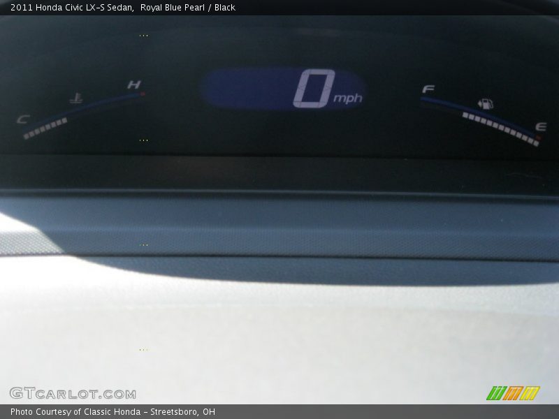 Royal Blue Pearl / Black 2011 Honda Civic LX-S Sedan