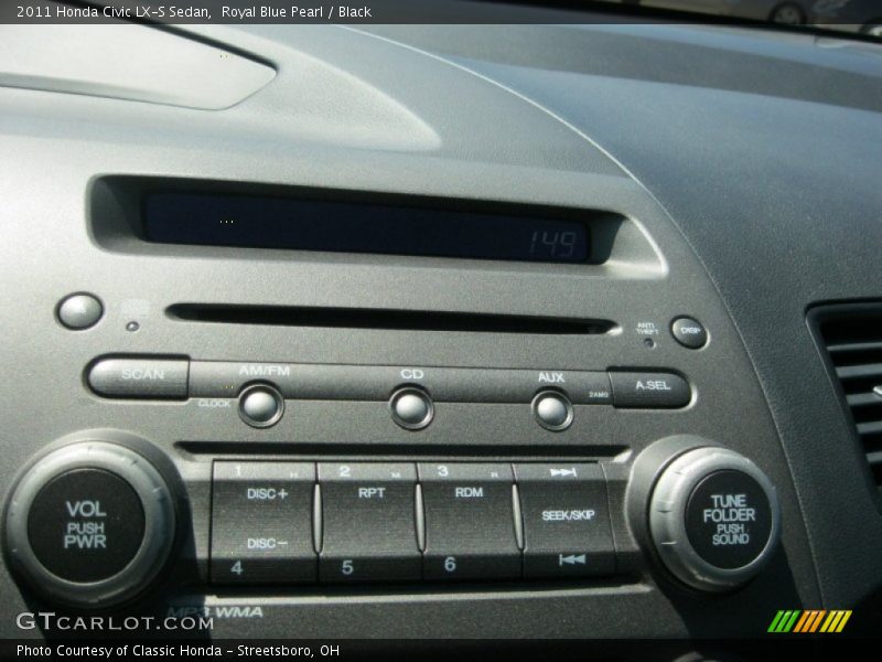 Royal Blue Pearl / Black 2011 Honda Civic LX-S Sedan