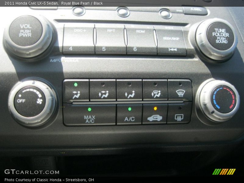 Royal Blue Pearl / Black 2011 Honda Civic LX-S Sedan