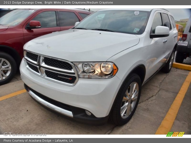 Bright White / Dark Graystone/Medium Graystone 2013 Dodge Durango Crew