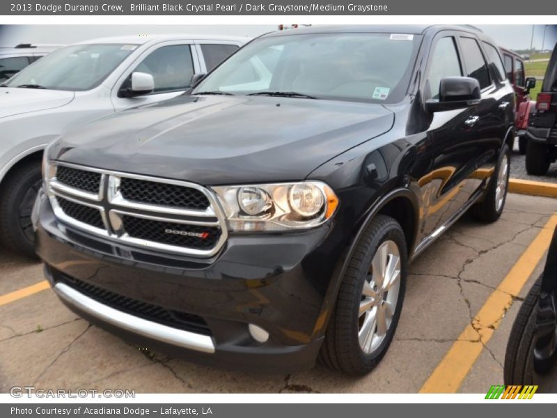 Brilliant Black Crystal Pearl / Dark Graystone/Medium Graystone 2013 Dodge Durango Crew