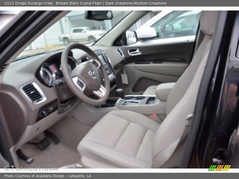 Brilliant Black Crystal Pearl / Dark Graystone/Medium Graystone 2013 Dodge Durango Crew