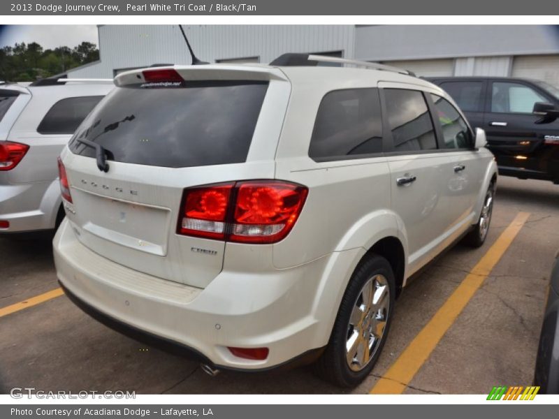 Pearl White Tri Coat / Black/Tan 2013 Dodge Journey Crew