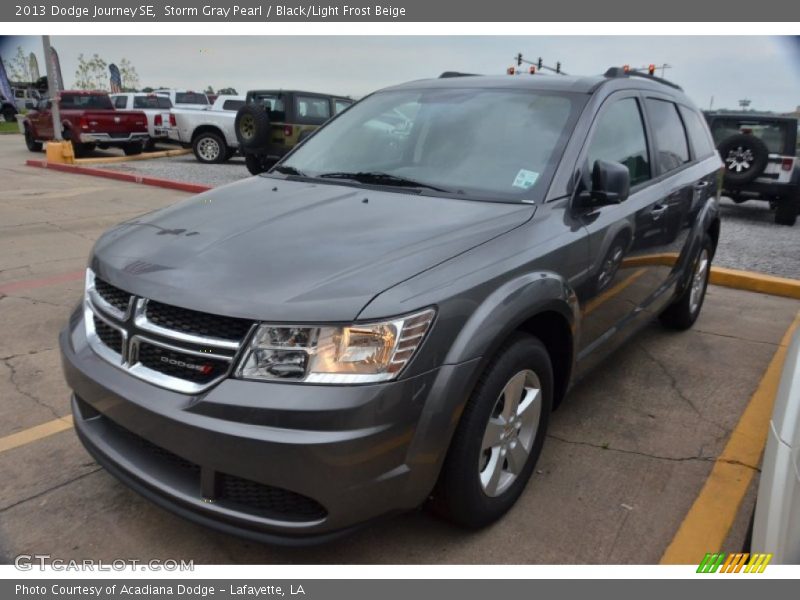 Storm Gray Pearl / Black/Light Frost Beige 2013 Dodge Journey SE