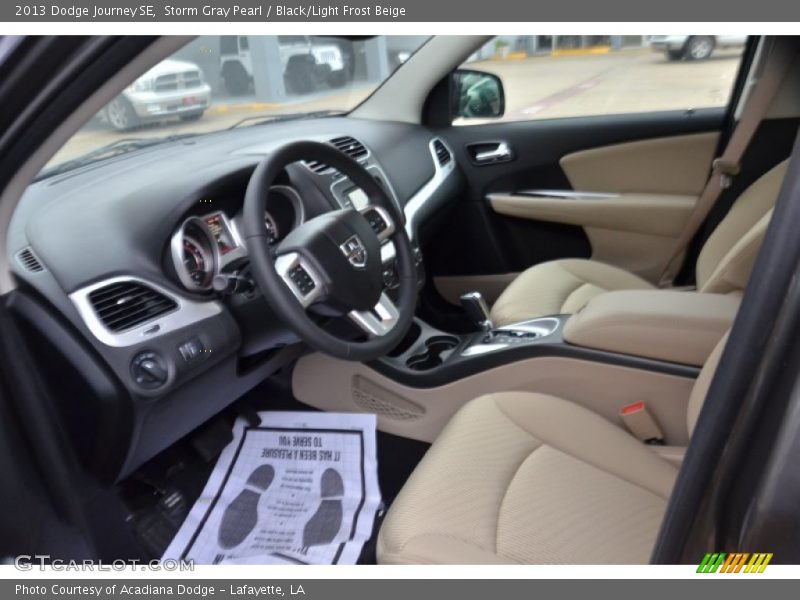 Storm Gray Pearl / Black/Light Frost Beige 2013 Dodge Journey SE