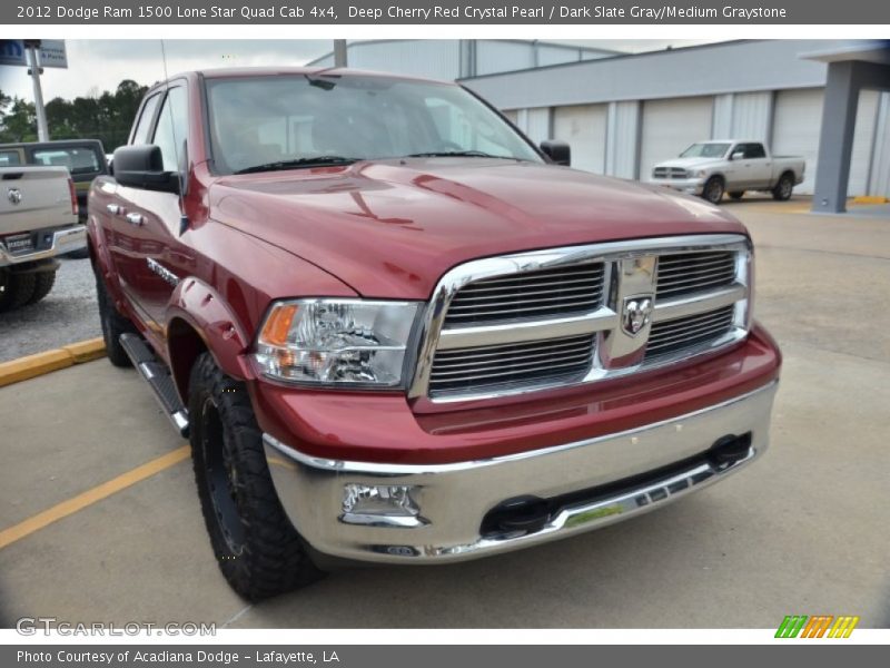 Deep Cherry Red Crystal Pearl / Dark Slate Gray/Medium Graystone 2012 Dodge Ram 1500 Lone Star Quad Cab 4x4