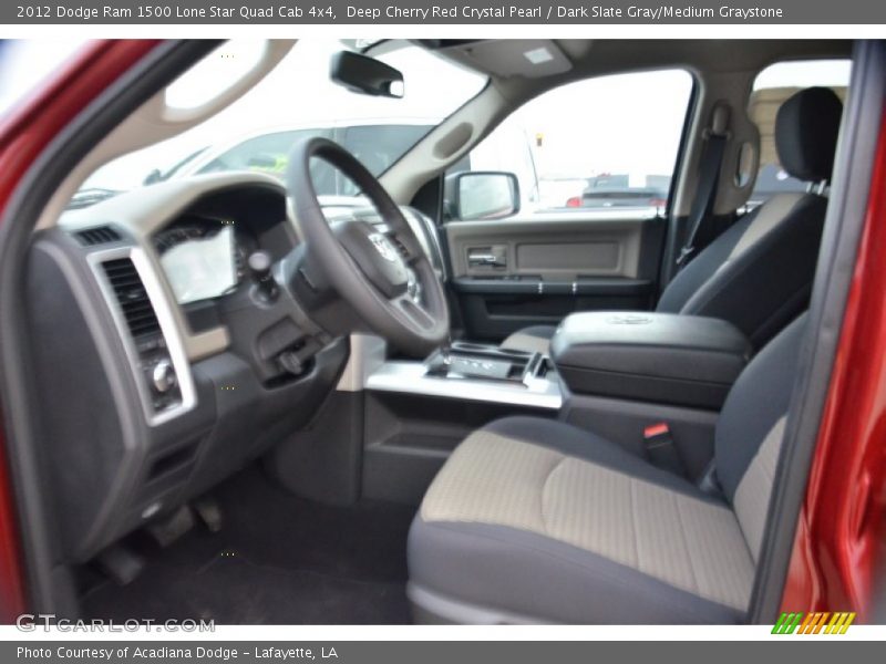 Deep Cherry Red Crystal Pearl / Dark Slate Gray/Medium Graystone 2012 Dodge Ram 1500 Lone Star Quad Cab 4x4