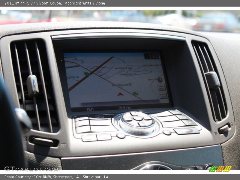 Navigation of 2011 G 37 S Sport Coupe