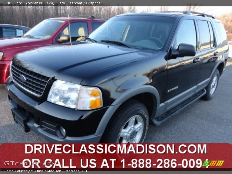 Black Clearcoat / Graphite 2002 Ford Explorer XLT 4x4