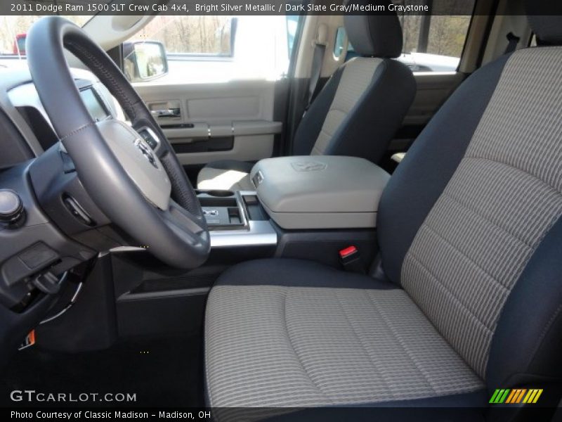 Bright Silver Metallic / Dark Slate Gray/Medium Graystone 2011 Dodge Ram 1500 SLT Crew Cab 4x4