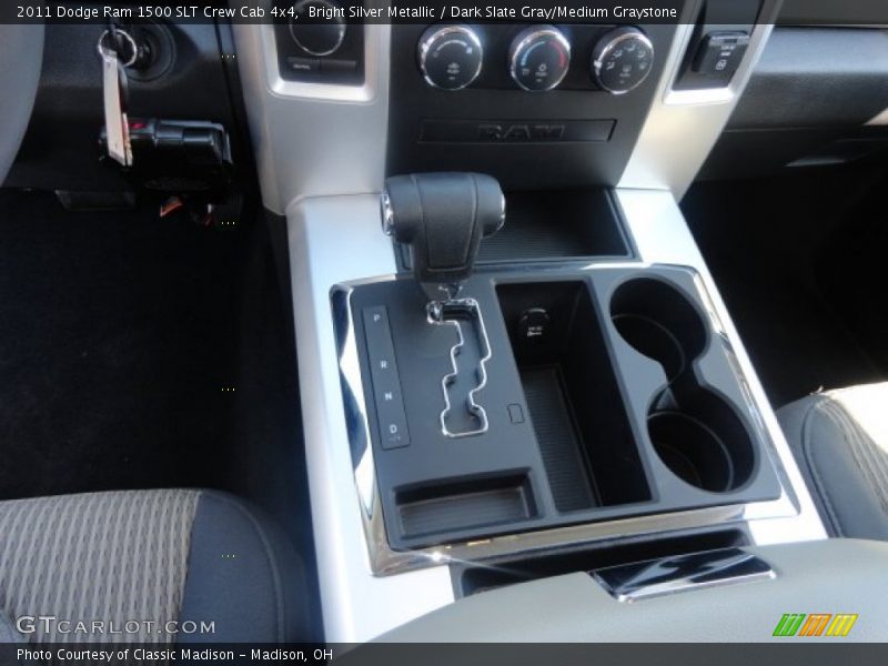 Bright Silver Metallic / Dark Slate Gray/Medium Graystone 2011 Dodge Ram 1500 SLT Crew Cab 4x4