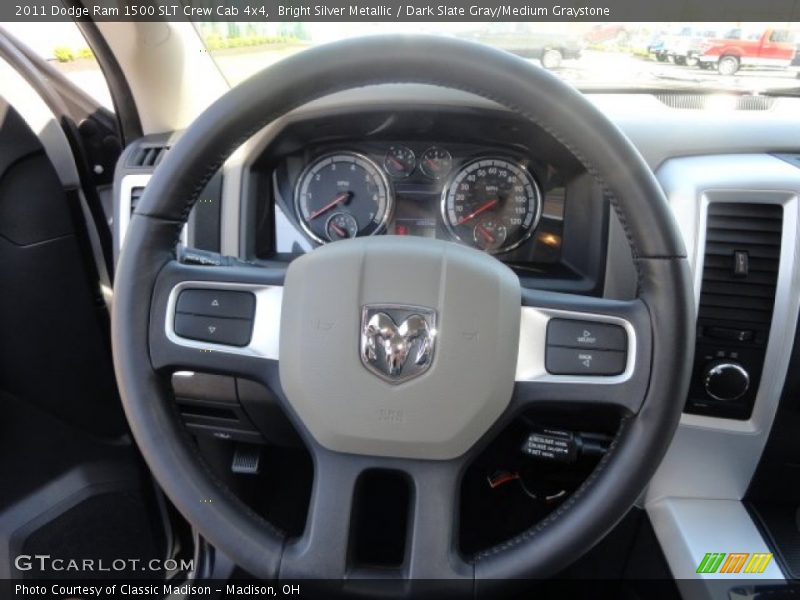 Bright Silver Metallic / Dark Slate Gray/Medium Graystone 2011 Dodge Ram 1500 SLT Crew Cab 4x4
