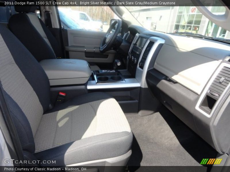 Bright Silver Metallic / Dark Slate Gray/Medium Graystone 2011 Dodge Ram 1500 SLT Crew Cab 4x4