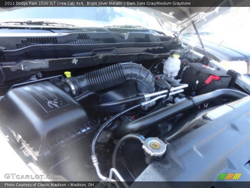 Bright Silver Metallic / Dark Slate Gray/Medium Graystone 2011 Dodge Ram 1500 SLT Crew Cab 4x4