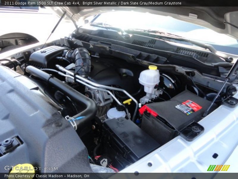Bright Silver Metallic / Dark Slate Gray/Medium Graystone 2011 Dodge Ram 1500 SLT Crew Cab 4x4