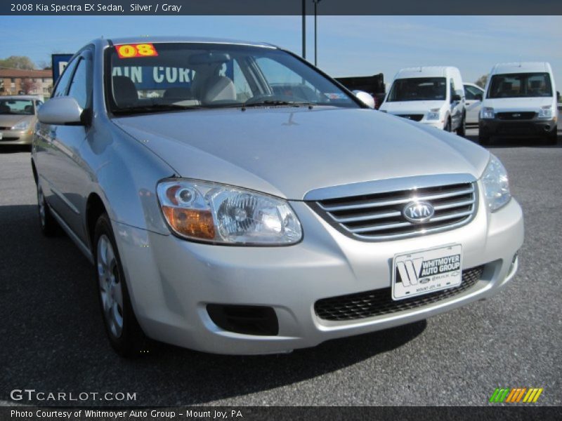 Silver / Gray 2008 Kia Spectra EX Sedan