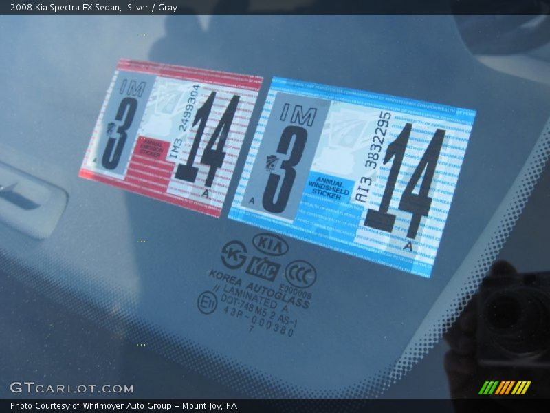 Silver / Gray 2008 Kia Spectra EX Sedan