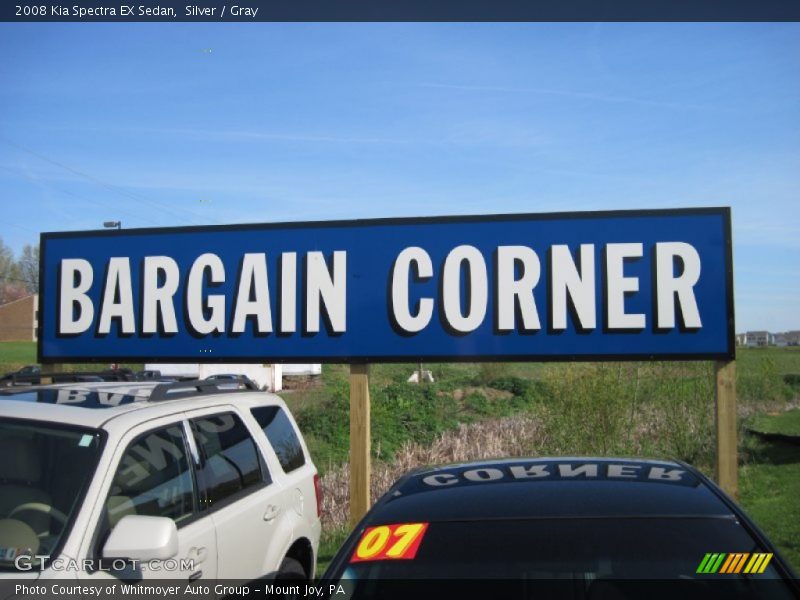 Silver / Gray 2008 Kia Spectra EX Sedan