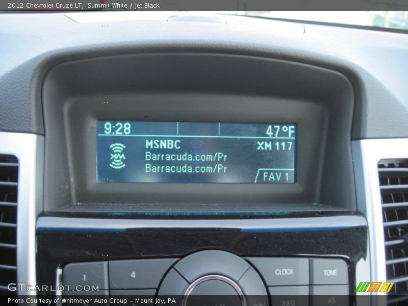 Summit White / Jet Black 2012 Chevrolet Cruze LT